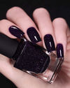 Dark Purple Nails with Glitter